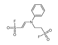 2-[N-(2-fluorosulfonylethenyl)anilino]ethanesulfonyl fluoride Structure