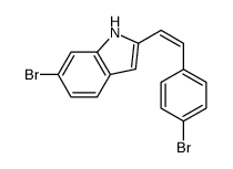 6-bromo-2-[2-(4-bromophenyl)ethenyl]-1H-indole Structure
