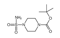 4-(氨基磺酰基)哌嗪-1-羧酸叔丁酯结构式