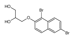 3-(1,6-dibromonaphthalen-2-yl)oxypropane-1,2-diol结构式