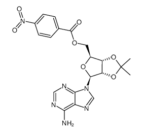 O2',O3'-isopropylidene-O5'-(4-nitro-benzoyl)-adenosine结构式