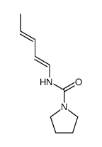 N-[(1E,3E)-1,3-pentadienyl]-1-pyrrolidinecarboxamide structure
