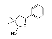 3,3-dimethyl-5-phenyloxolan-2-ol结构式
