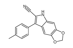 7-(4-methylphenyl)-5H-[1,3]dioxolo[4,5-f]indole-6-carbonitrile Structure