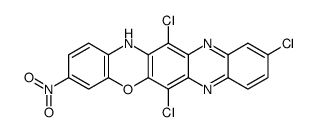 6,10,13-trichloro-3-nitro-14H-quinoxalino[2,3-b]phenoxazine结构式