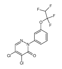 4,5-dichloro-2-[3-(1,1,2,2-tetrafluoro-ethoxy)-phenyl]-2H-pyridazin-3-one结构式