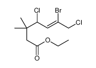 ethyl 6-bromo-4,7-dichloro-3,3-dimethylhept-5-enoate Structure