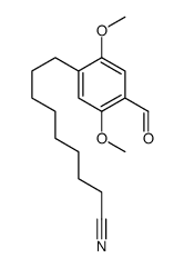 9-(4-formyl-2,5-dimethoxyphenyl)nonanenitrile结构式