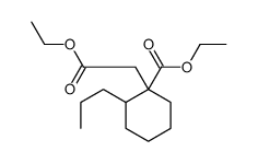 ethyl 1-(2-ethoxy-2-oxoethyl)-2-propylcyclohexane-1-carboxylate结构式