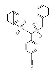 4-[bis(benzylsulfonyl)methyl]benzonitrile Structure