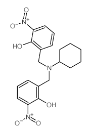 Phenol,2,2'-[(cyclohexylimino)bis(methylene)]bis[6-nitro- (9CI) Structure
