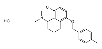 [8-chloro-5-[(4-methylphenyl)methoxy]-1,2,3,4-tetrahydronaphthalen-1-yl]-dimethylazanium,chloride结构式