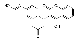 N-(4-(1-(4-hydroxy-2-oxo-2H-1-benzopyran-3-yl)-3-oxobutyl)phenyl)acetamide Structure