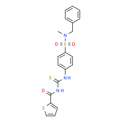 N-{[(4-{[benzyl(methyl)amino]sulfonyl}phenyl)amino]carbonothioyl}-2-thiophenecarboxamide Structure