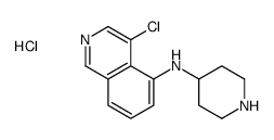 4-chloro-N-piperidin-4-ylisoquinolin-5-amine,hydrochloride结构式