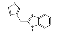 4-(1H-benzimidazol-2-ylmethyl)-1,3-thiazole结构式