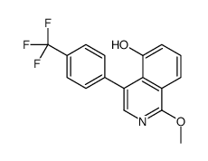 1-methoxy-4-[4-(trifluoromethyl)phenyl]isoquinolin-5-ol结构式