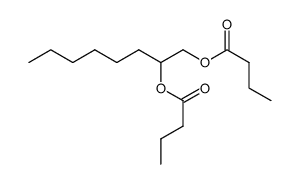 1,2-octanediol bisbutyrate Structure