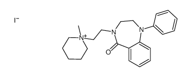 4-[2-(1-methylpiperidin-1-ium-1-yl)ethyl]-1-phenyl-2,3-dihydro-1,4-benzodiazepin-5-one,iodide结构式