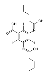 3,5-Bis(valerylamino)-2,4,6-triiodobenzoic acid structure