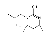 1-butan-2-yl-6-hydroxy-4,4,6-trimethyl-1,3-diazinane-2-thione Structure