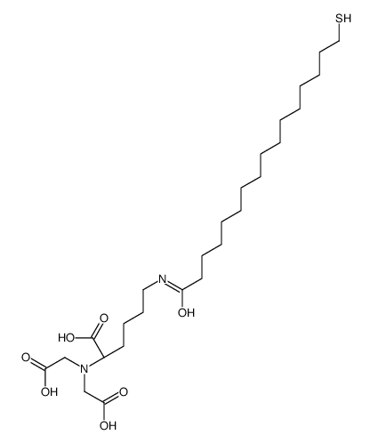 N-[Nα,Nα-Bis(carboxymethyl)-L-lysine]-16-mercaptohexadecanamide结构式