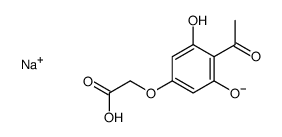 sodium 2-(4-acetyl-3,5-dihydroxy-phenoxy)acetate结构式