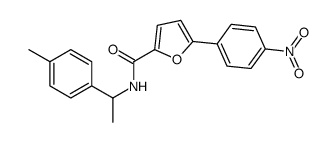 N-[1-(4-methylphenyl)ethyl]-5-(4-nitrophenyl)furan-2-carboxamide结构式