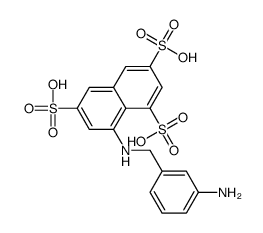 8-[(3-aminophenyl)methylamino]naphthalene-1,3,6-trisulfonic acid结构式