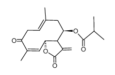 (4R,6E,10Z,11aS)-6,10-dimethyl-3-methylene-2,9-dioxo-2,3,3a,4,5,8,9,11a-octahydrocyclodeca[b]furan-4-yl isobutyrate结构式