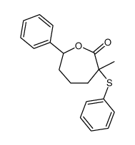 3-methyl-7-phenyl-3-phenylthiooxepan-2-one结构式