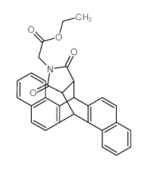 7,11-[1,2]-Naphthaleno-9H-naphth[1,2-f]isoindole-9-acetic acid, 7,7a,8,10,10a,11-hexahydro-8,10-dioxo-, ethyl ester结构式