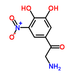 Ethanone, 2-amino-1-(3,4-dihydroxy-5-nitrophenyl)- (9CI) structure