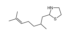 2-(2,6-Dimethyl-5-heptenyl)thiazolidine结构式