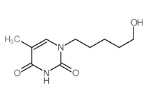 2,4(1H,3H)-Pyrimidinedione,1-(5-hydroxypentyl)-5-methyl- Structure