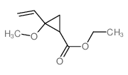 ethyl 2-ethenyl-2-methoxy-cyclopropane-1-carboxylate结构式