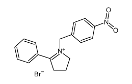 1-(4-nitrobenzyl)-5-phenyl-3,4-dihydro-2H-pyrrol-1-ium bromide Structure