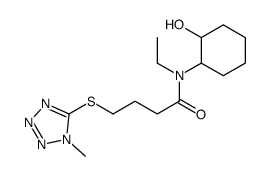 N-ethyl-N-(2-hydroxycyclohexyl)-4-(1-methyltetrazol-5-yl)sulfanylbutanamide结构式
