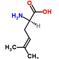 (2R)-2-Amino-5-methyl-4-hexenoic acid structure