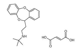 (+-)-N-t-Butyl-11H-dibenzo(b,e)(1,4)dioxepin-11-ethanamine fumarate Structure
