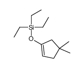(4,4-dimethylcyclopenten-1-yl)oxy-triethylsilane结构式