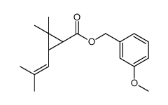 (3-methoxyphenyl)methyl (1R,3R)-2,2-dimethyl-3-(2-methylprop-1-enyl)cyclopropane-1-carboxylate结构式