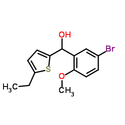 (5-Bromo-2-methoxyphenyl)(5-ethyl-2-thienyl)methanol Structure