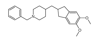 1-benzyl-4-[(5,6-dimethoxy-2,3-dihydro-1H-inden-2-yl)methyl]piperidine结构式