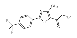2-溴-1-[4-甲基-2-[4-(三氟甲基)苯基]-1,3-噻唑-5-基]-1-乙酮结构式