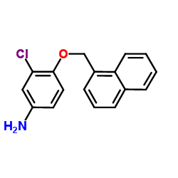 3-Chloro-4-(1-naphthylmethoxy)aniline结构式