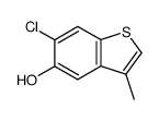 3-methyl-5-hydroxy-6-chlorobenzo(b)thiophene Structure