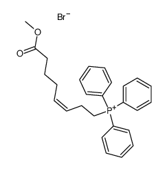 (Z)[7-(methoxycarbonyl)-3-heptenyl]triphenylphosphonium bromide Structure