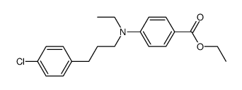 4-[[3-(p-chlorophenyl)propyl]ethylamino]benzoic acid, ethyl ester结构式