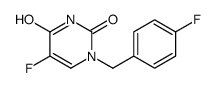 5-fluoro-1-[(4-fluorophenyl)methyl]pyrimidine-2,4-dione Structure